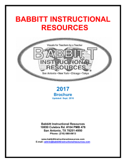 BIR BROCHURE - Babbitt Instructional Resources