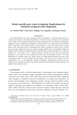 Meile, C., P. Berg, P. Van Cappellen, K. Tuncay. (2005)