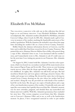 Elizabeth Fox McMahan - University of South Carolina