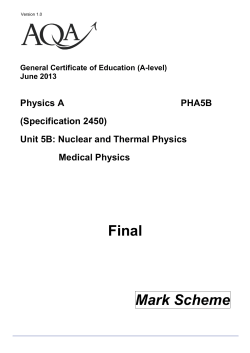 Sections 1 and 2B Nuclear/Medical June 2013