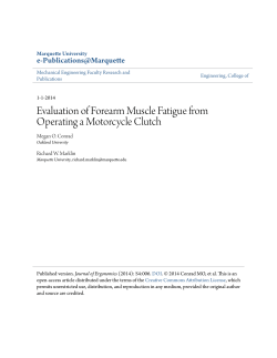 Evaluation of Forearm Muscle Fatigue from Operating a Motorcycle