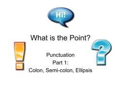 Higher Close Reading &ndash; Punctuation