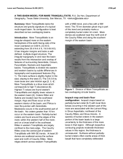 A TWO-BASIN MODEL FOR MARE TRANQUILLITATIS. R.A. De Hon