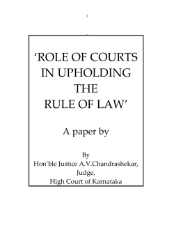 Role of Courts in Upholding Rule of Law