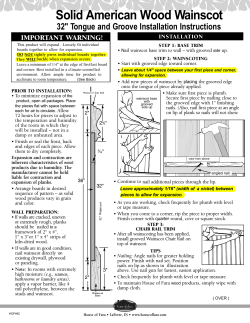 Solid American Wood Wainscot
