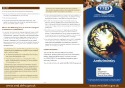 Anthelmintics - Veterinary Medicines Directorate