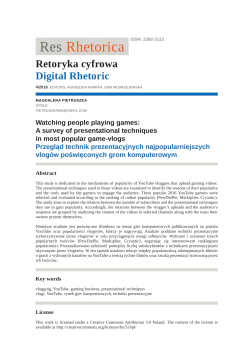 Retoryka cyfrowa Digital Rhetoric