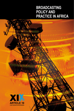 broadcasting policy and practice in africa