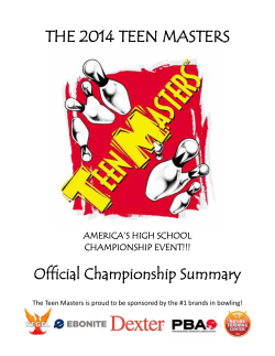 2014 Teen Masters Summary