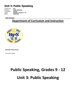 Public Speaking