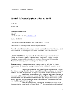 HITO 105 - Winter 2006 - UCSD Department of History