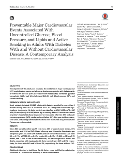 Preventable Major Cardiovascular Events