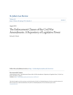 The Enforcement Clauses of the Civil War Amendments: A