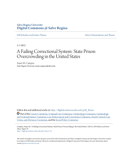 A Failing Correctional System: State Prison Overcrowding in the