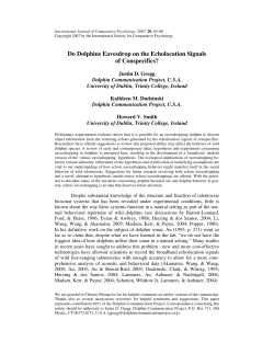 (2007) Do dolphins eavesdrop on the echolocation signals of