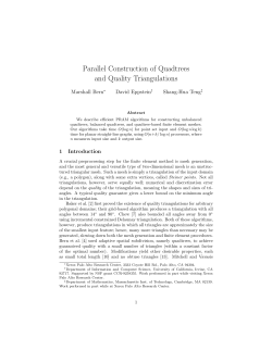 Parallel Construction of Quadtrees and Quality Triangulations