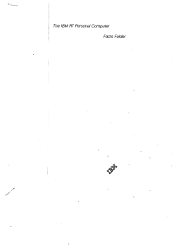 The IBM RT Personal Computer Facts Folder