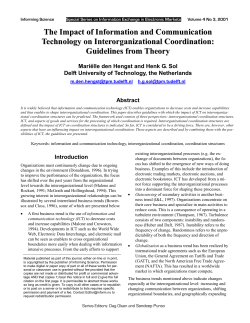 The Impact of Information and Communication Technology on