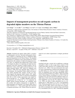 Impacts of management practices on soil organic