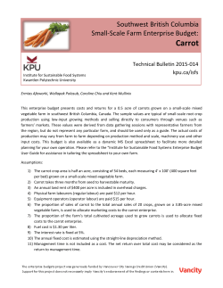 Carrot - Kwantlen Polytechnic University