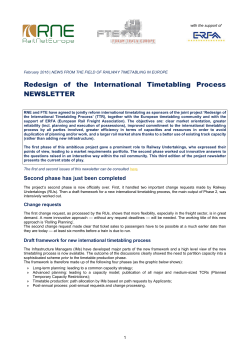 3rd TTR Project Newsletter (February 2016)