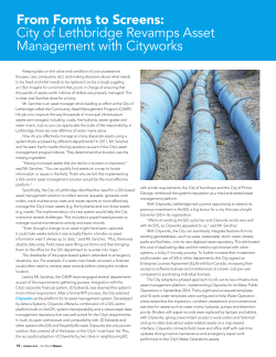 City of Lethbridge Revamps Asset Management with Cityworks
