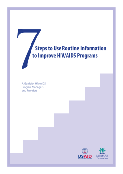 Seven Steps to Use Routine Information to Improve HIV/AIDS