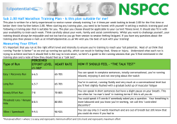 PDF / 188 KB Half marathon training plan (intermediate