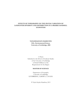 Effects of topography on the spatial variation of landcover diversity and