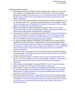 SCORES and IMPLICATIONS What happens when students fail to