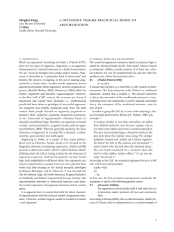 a defeasible pragma-dialectical model of argumentation