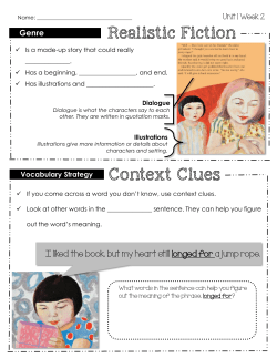 Realistic Fiction Context Clues
