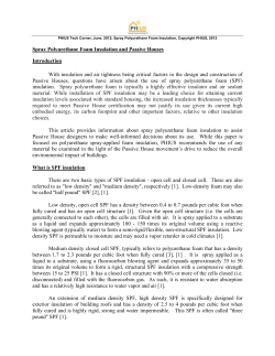 Spray Polyurethane Foam Insulation and Passive Houses