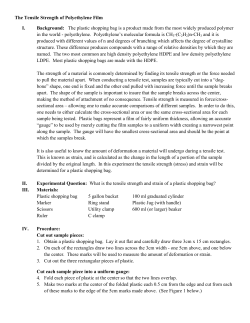 Test the tensile strength of a plastic bag