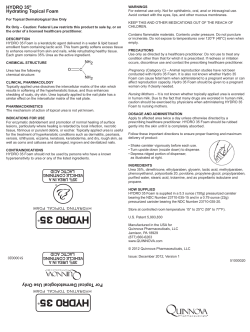 Full Prescribing Information for Hydro 35 Foam
