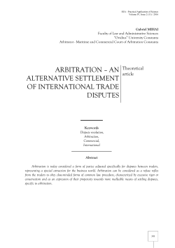 arbitration - sea open research