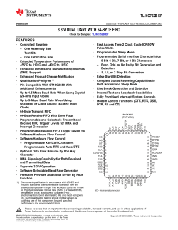 3.3-V Dual UART With 64-Byte FIFO (Rev. B)