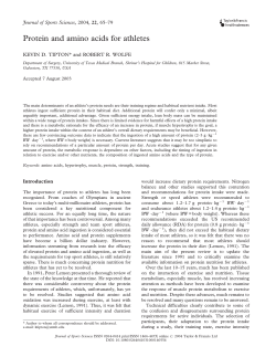 Protein and amino acids for athletes