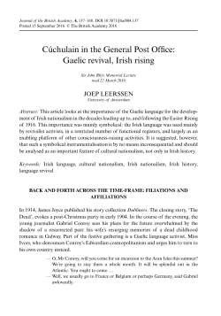 C&uacute;chulain in the General Post Office: Gaelic