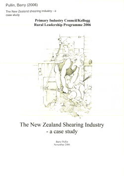 The New Zealand shearing industry - a case study