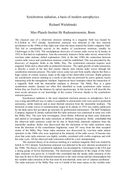 History of synchrotron radiation in astrophysics