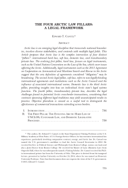 the four arctic law pillars: a legal framework