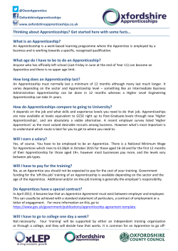 Thinking about Apprenticeships? Get started here with some facts