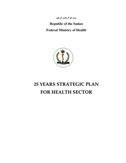 25 years strategic plan for health sector