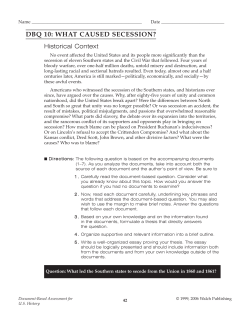 dbq 10: what caused secession?
