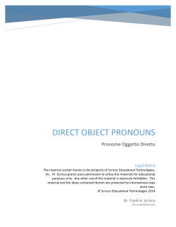 Direct Object Pronouns
