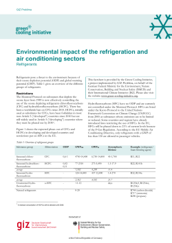 Environmental impact of the refrigeration and air conditioning sectors