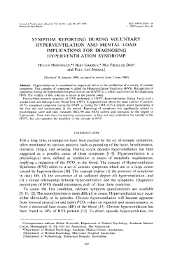 hyperventilation syndrome - VU-AMS