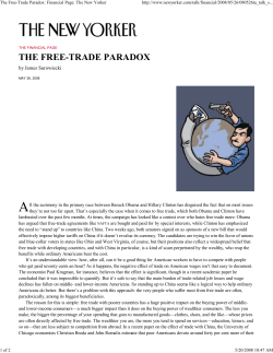 THE FREE-TRADE PARADOX