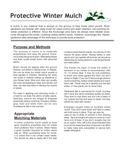 Protective Winter Mulch - University of Alaska Fairbanks